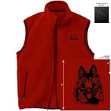 Polar Fleece Vest Red  K - 9 Team : Belgian Tervuren Embroidery / Vector  Dog