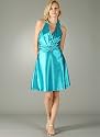 Plunging V-Cut Halter Formal Dress for Bridesmaid Formal Prom
