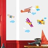 Home Decor Mural Art Wall Paper Stickers - Airplane SS58223