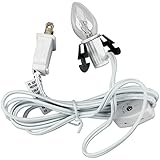 Creative Hobbies&reg; Single Light Replacement Clip In Lamp Cord for Christmas Village House Includes Clear Light Bulb (1cord)