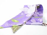 NEW AUTHENTIC COACH SIGNATURE FLOWER PONYTAIL SCARF (Lilac)