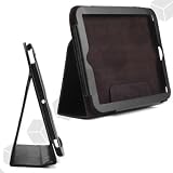 Housse support noir + film ecran pour PC tablette HP TouchPad protection en cuir synthetique fonction station