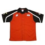 New Chase Authentics Nascar Mens Red / Black #9 Kasey Kahne Pit Crew Shirt