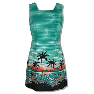 Ocean Below Short Tank Hawaiian Aloha Dress