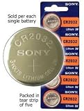 Strip of 5 Genuine Sony CR2032 3v Lithium 2032 Coin Batteries Freshly Packed by Sony