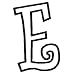 Egyptian Cotton Huck Christmas Towel with Applique Curlz Letter: E