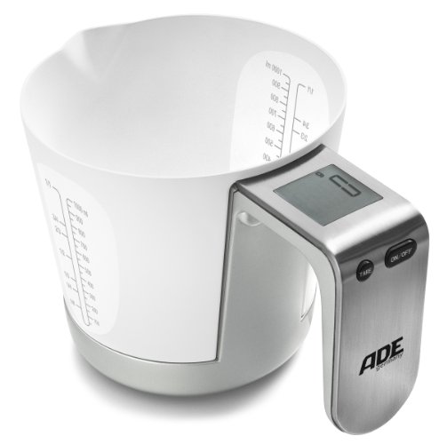 ADE Germany KE 1105 Frida Bilancia da cucina con bicchiere graduato ADE Germany KE 1105 Frida Bilancia da cucina con bicchiere graduato