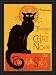 Black Framed Steinlen - Tournee Du Chat Noir Black Cat Print Art Poster