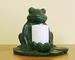 Cast Iron Frida the Frog on a Lily Pad Tealight/Votive Candle Holder