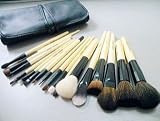 Zicac(TM) 18 Pcs Maquillage Pinceaux cosmétiques Set Kit avec un sac en cuir souple