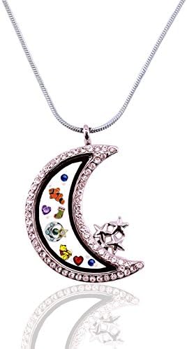 HotBuyKing TM: A Half Moon Locket With 5 Floating Charms.
