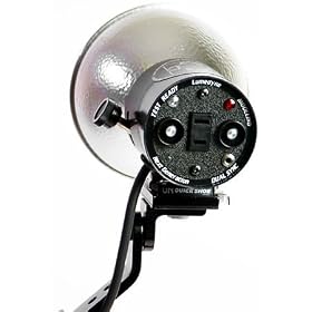Lumedyne Next Generation Series 800ws UV Flash Head with a Coiled 3-7ft Head Cable.