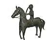 Christmas Gift - Brass on Clay Tribal Bastar Horse Riding Brass Statue From India 12 Inches