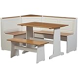 Linon Home Ardmore Nook Set with Pine Accents, White