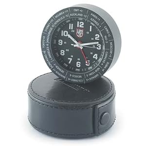 Luminox Watch TRITIUM WORLD TRAVEL ALARM CLOCK Brushed Aluminum