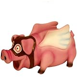 Krislin Flying Pig Toy with Goggles for Dogs