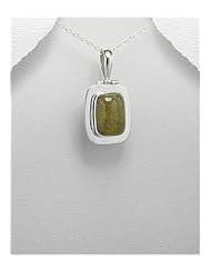Rutilated Quartz Pendant Necklace In Sterling Silver