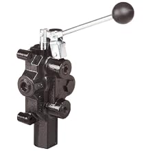Prince RD-2575-M4-EDA1 Directional Control Valve, Logsplitter, 4 Ways, 3 Positions Motor, 3 Position Detent, Cast Iron, 3000 psi, Lever Handle, 20 gpm, In/Out: 3/4" NPTF, Work 1/2" NPTF