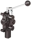 Prince RD-2575-M4-EDA1 Directional Control Valve, Logsplitter, 4 Ways, 3 Positions Motor, 3 Position Detent, Cast Iron, 3000 psi, Lever Handle, 20 gpm, In/Out: 3/4 NPTF, Work 1/2 NPTF