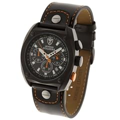 DeTomaso Trend Herren-Armbanduhr Bolsena Chronograph Schwarz Leder SL1552C-BK1