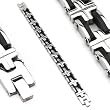 316L Stainless Steel & Rubber Bracelet - Length 8.11" (206mm) - Width 10mm