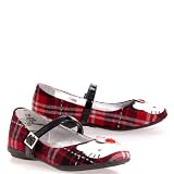 Hello Kitty Gianna Plaid New Flats Shoes Black Youth Kids Girls