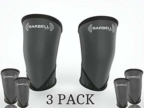 Knee Sleeves Support &amp; Compression for Weightlifting, Powerlifting &amp; CrossFit - 7mm Neoprene Sleeve for the Best Squats - Men &amp; Women (Large)