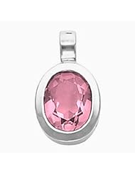 10K Yellow Gold Oval Cut Pink Tourmaline Pendant -- LIFETIME WARRANTY