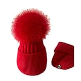 TYGJ ベビー 帽子　　ニット帽　ベビー キッズ 赤ちゃん 子 子供 用 かわいい 防寒保温　レッド