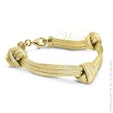 MILLE LUCCI: *ITALIAN TRIPLE NAUTICAL KNOT VERMEIL BRACELET*