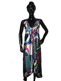 Long Sleeveless Dress-newage Multi colored Printed Indian Satin Crepe Designer Long Dress S-xl Free Shipp