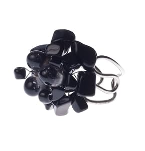 Oi! R2682 - Anillo de mujer de rodio (bañado) con ágatas