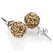 Kzafrance Clous D'oreille Cristal Swarovski Eclat D'or 6mm - Boucles d'Oreille Serties De Cristaux S