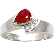 14K White Gold Ruby and Diamond Ring