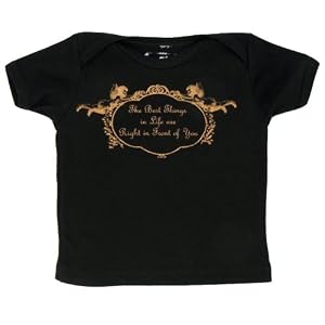 Rattle Me Organic Lapover Tee Best Things - Black, 12 to 18 Months