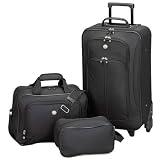Traveler's Club Euro Value 3 - Pc. Travel Set, BLACK