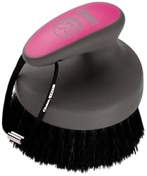 Oster Equine Care Series Face Finishing Brush, Medium Bristle, Natural Horse Hair, Pink