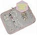 Anti-Tarnish Jewelry Organizer - Fuschia (Royal Pink) - with Removable Ring Stub, Earring Pad, Secure-Snap Loop for Necklaces & Large Pocket for Loop Earrings & Bracelet+ DB Roth 100% Cotton Flannel All-in-one Jewelry Cleaning Cloth