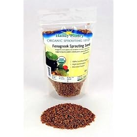 Organic Fenugreek Sprouting Seeds -1/2 Lbs (8 oz)- Seeds for Planting, Hydroponics, Growing Sprouts, Grinding For Spices & More.
