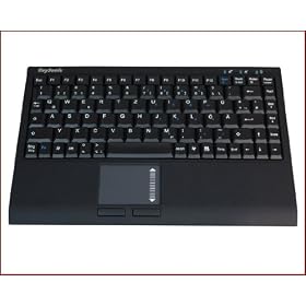 Keysonic ACK-540RF+ Black Wireless Mini Keyboard with Integrated Smart Touchpad