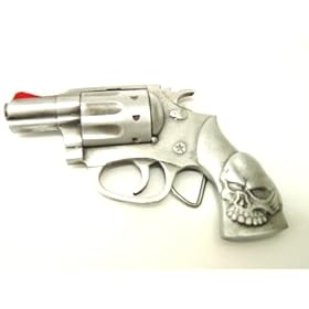 Heavy Metal Belt Buckle Pistol Design with Stash Box 38 Special Design Buckle
