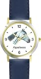 Appaloosa - JP - Horse - WATCHBUDDY® DELUXE TWO-TONE THEME WATCH - Arabic Numbers - Blue Leather Strap-Children's Size-Small ( Boy's Size & Girl's Size )