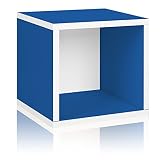 Way Basics Eco Stackable Storage Cube and Cubby Organizer, Blue (made from sustainable non-toxic zBoard paperboard)