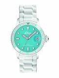 s.Oliver Damen-Armbanduhr Silikon wei&szlig;-blau Analog Quarz SO-2152-PQ
