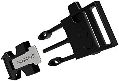 Parastryker Survival Tool Emergency Preparedness Paracord Buckles that contain whistle, flint, cutter knife for Paracord bracelet or belt for hunting, boating and camping (2 Pack of Buckles)