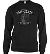 Border Collie Mens Thermal Shirt, Property Of Paw State, Canine Athletic Dept. Mens Long Sleeve Thermal Shirt, Large, Black