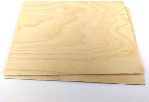 3mm (1/8") thick Baltic Birch 12" x 12" Sheets - 5 pack