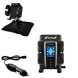 Cowon iAudio F2 Auto Bean Bag Dash Holder with Car Charger - Uses Gomadic TipExchange