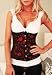 Sexy Black and Red Floral Underbust Fashion Corset S - 6X