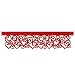 Paper Orchid Heart Swirls Cake Wrap Red, Set of 6